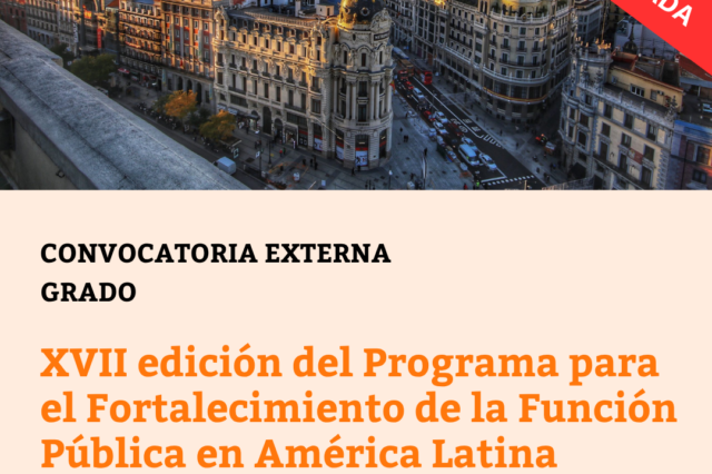 -CONVOCATORIA CERRADA- XVII edición del Programa para el Fortalecimiento de la Función Pública en América Latina