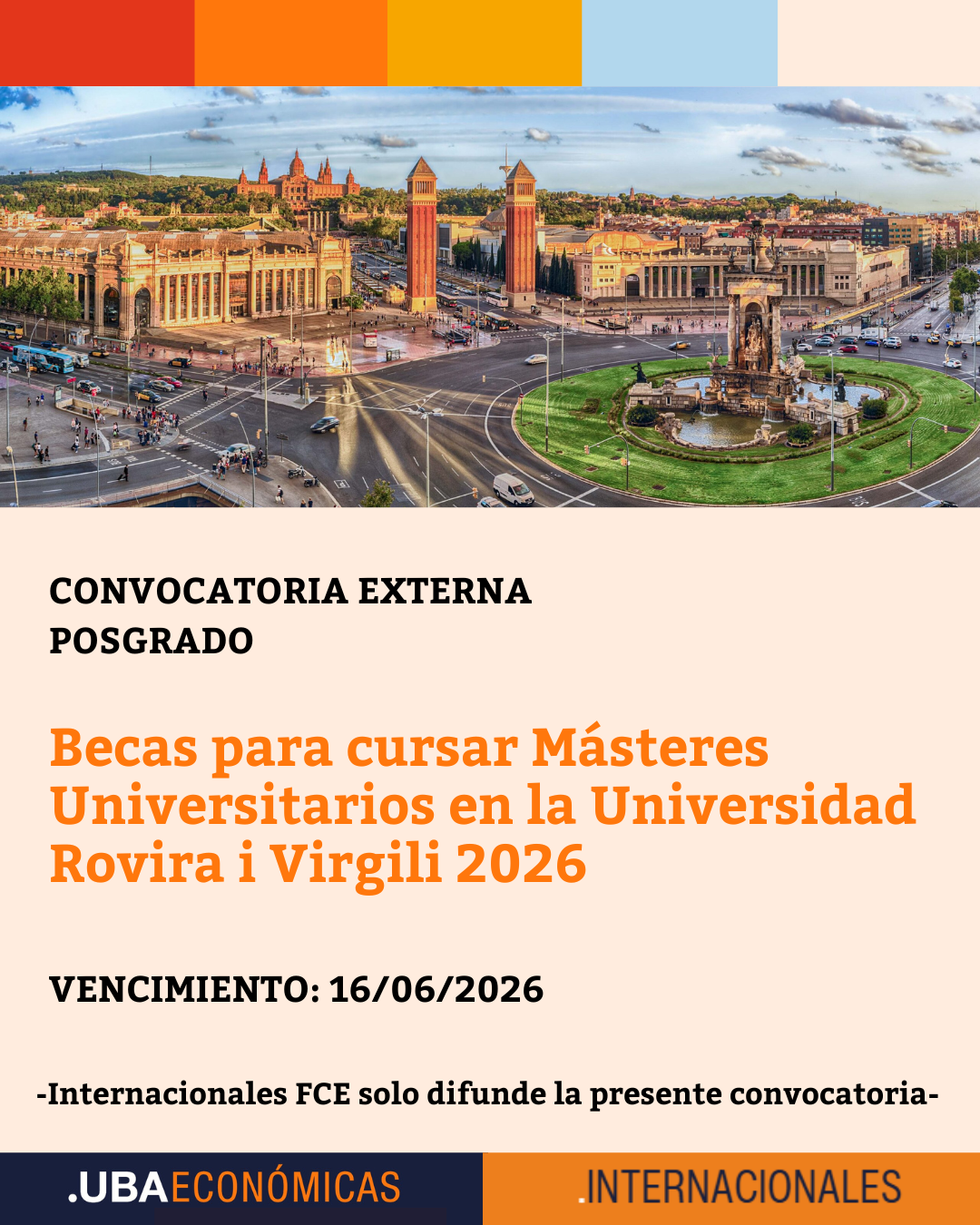 Becas para cursar Másteres Universitarios en la Universidad Rovira i Virgili 2026