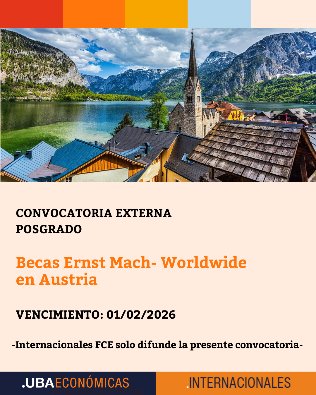 -CONVOCATORIA CERRADA- Becas Ernst Mach- Worldwide en Austria