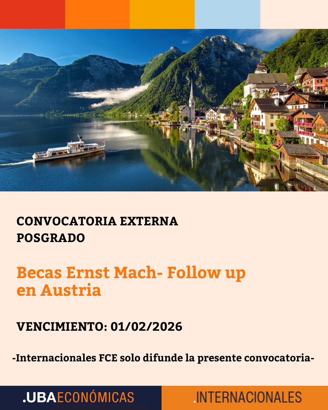 -CONVOCATORIA CERRADA- Becas Ernst Mach- Follow up en Austria