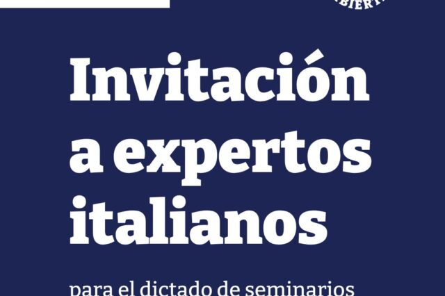 – CONVOCATORIA CERRADA – CONVOCATORIA CIAAE-UBA: Invitación a expertos italianos