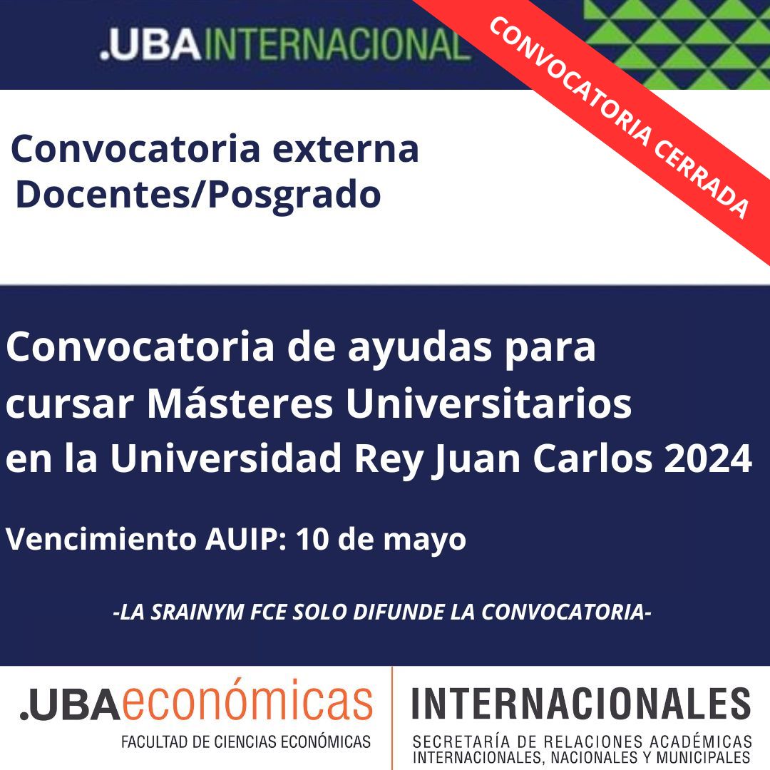 Másteres Universitarios en la Universidad Rey Juan Carlos 2024.