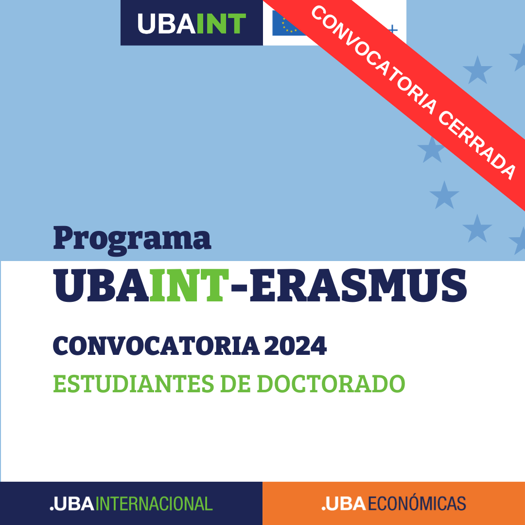 -CONVOCATORIA CERRADA- PROGRAMA UBAINT-ERASMUS. ESTUDIANTES DE DOCTORADO