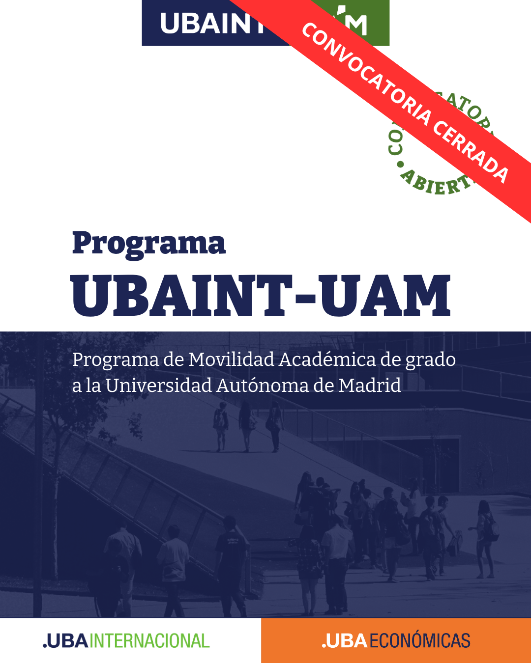 -CONVOCATORIA CERRADA- Programa UBAINT-UAM