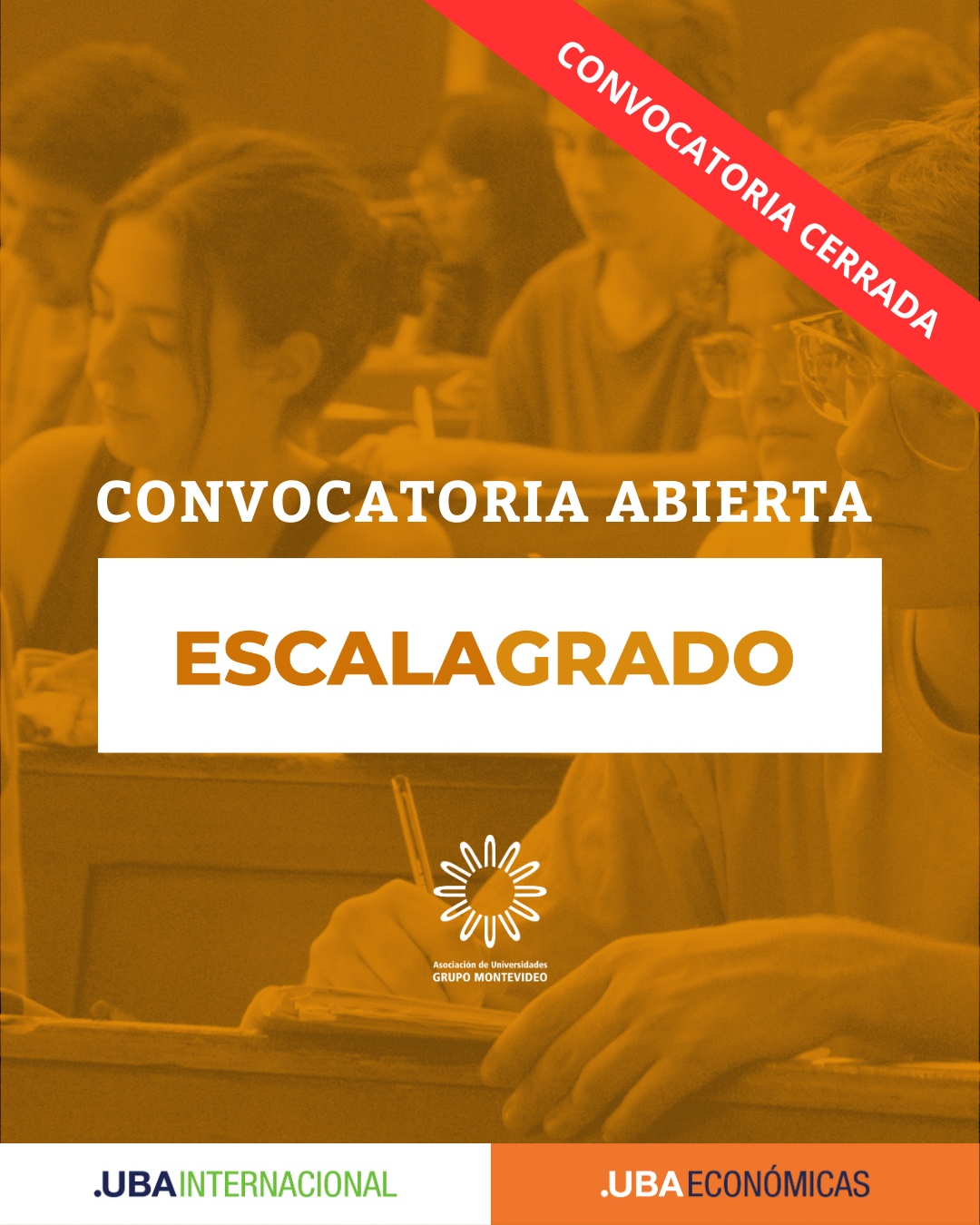 -CONVOCATORIA CERRADA- Convocatoria 1º 2026 – Programa ESCALA Estudiantes de Grado de AUGM