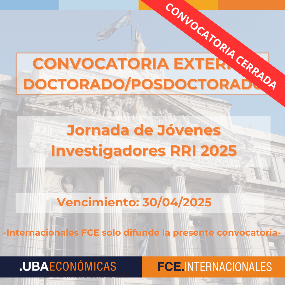 -CONVOCATORIA CERRADA- Jornada Jóvenes Investigadores RRI 2025