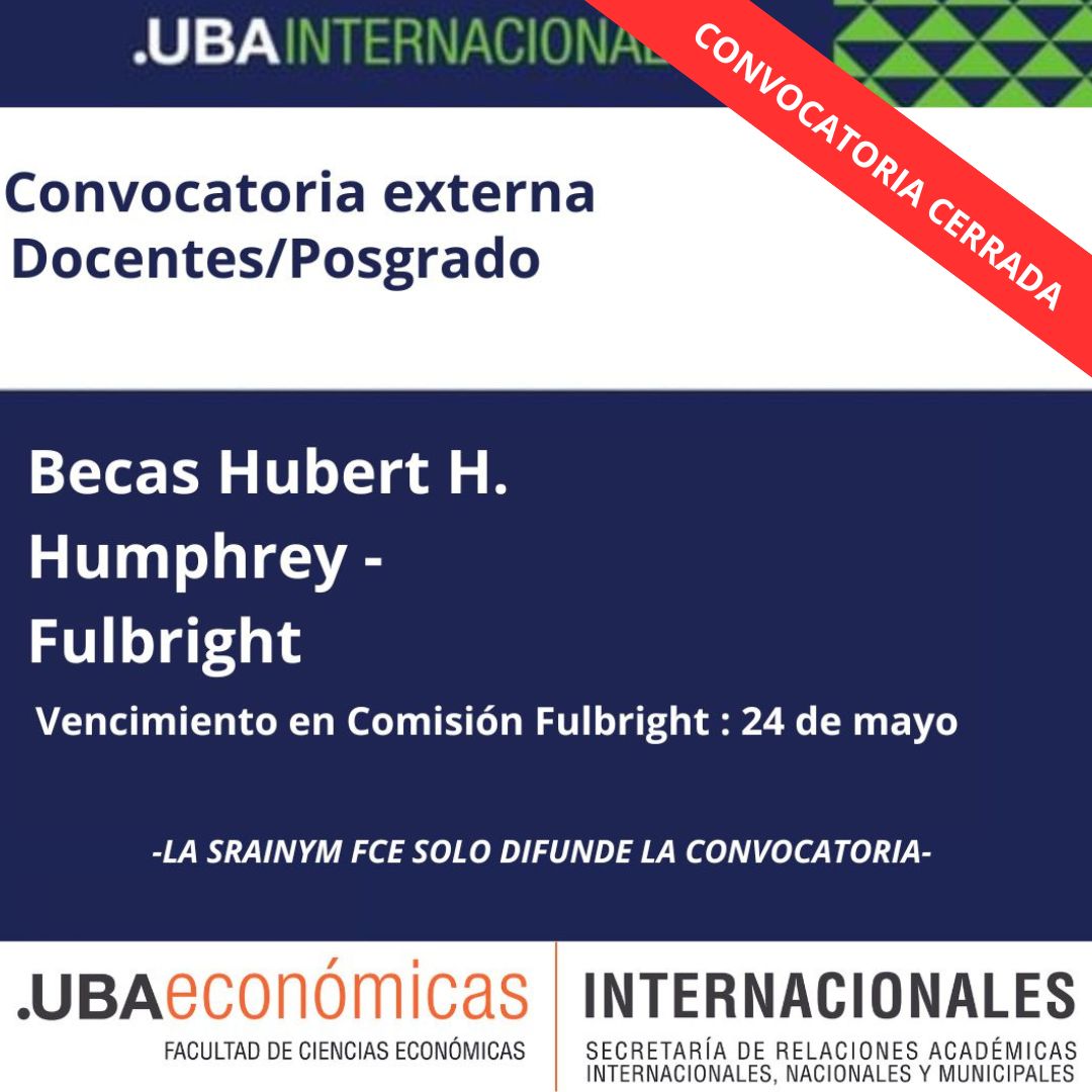 Convocatoria externa. Docentes/Posgrado