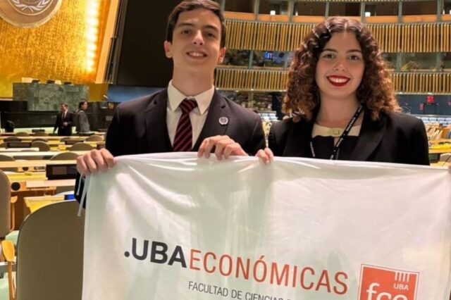 Dos alumnos de Económicas formaron parte de una delegación de la UBA distinguida por la ONU
